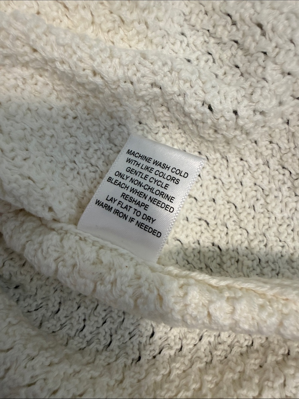 Lety & Me Josey Elbow Patch Cream Textured Crewneck Sweater S - Picture 7 of 16